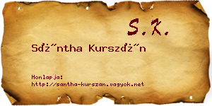 Sántha Kurszán névjegykártya